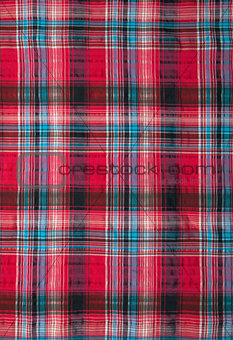 Red checked fabric