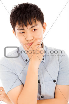 young man feel upset to thinking about future
