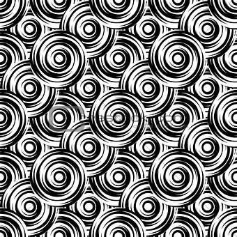 Design seamless monochrome circle pattern