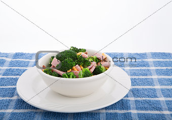 Salad of Broccoli Ham and Cheese