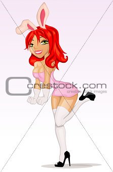Cartoon bunny girl