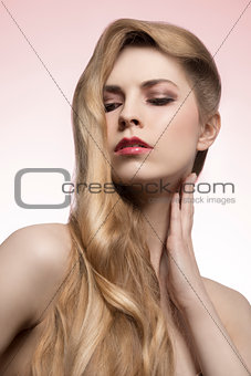 girl with fashion long hair-style 