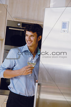 Man with his wineglass