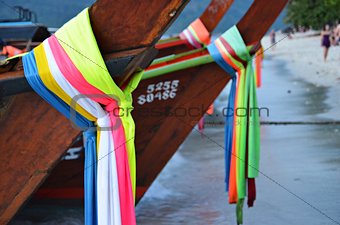 detail of thai longtail boats