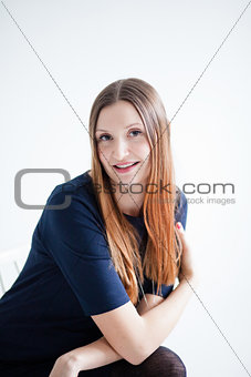 Portrait of happy attractive woman