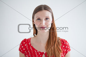 Portrait of smiling attractive woman