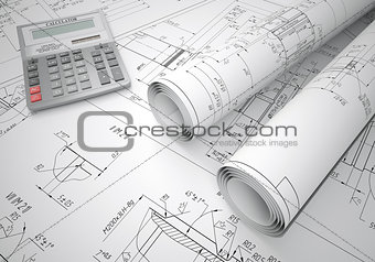Scrolls engineering drawings and calculator