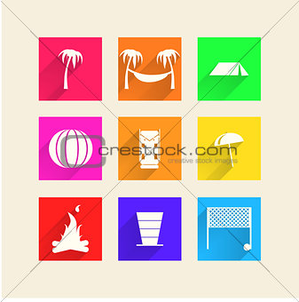 Icons for camping