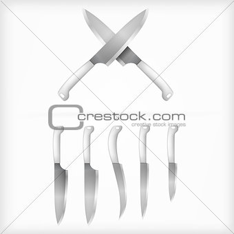 Illustration of knife set