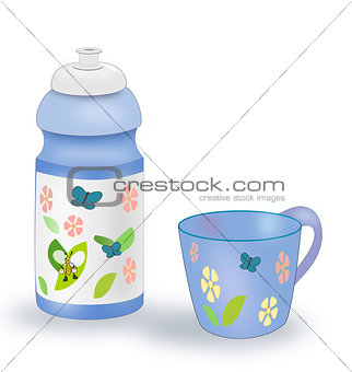 Drinking Bottle and Cup