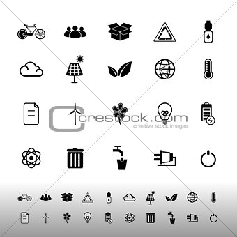 Ecology icons on white background