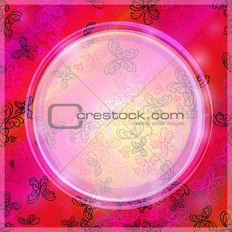 Pink Background with Round Label