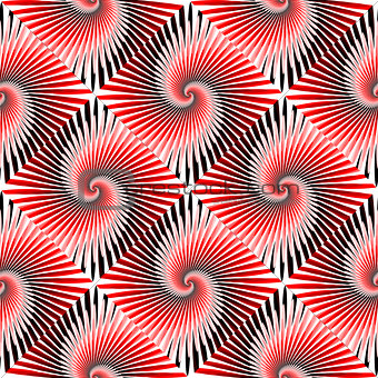 Design seamless colorful whirl rotation pattern