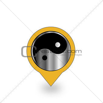 Placement with ying and yang symbol