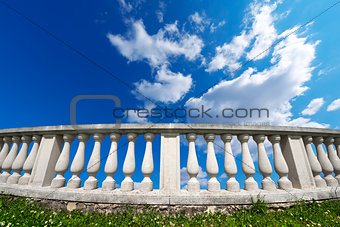 Balustrade Pillars on a Cloudy Sky