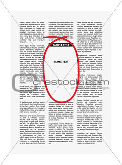 vector newspaper with highlighting