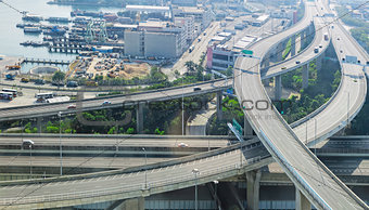 city overpass in Hong Kong,Asia China 