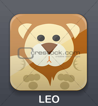 Leo zodiac icon