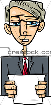 man giving speech cartoon illustration