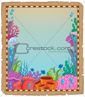 Parchment with underwater theme 6