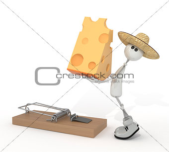 3d person and mousetrap.