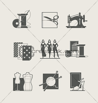 Sewing. Set of  icons