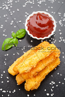 Fried cheese sticks
