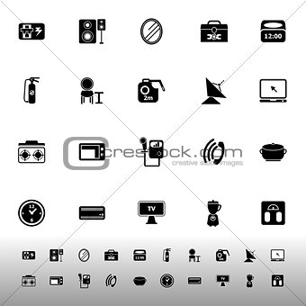 House related icons on white background
