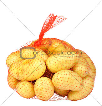 Potatoes in red string bag