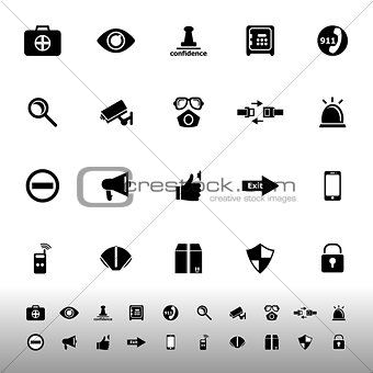 Security icons on white background