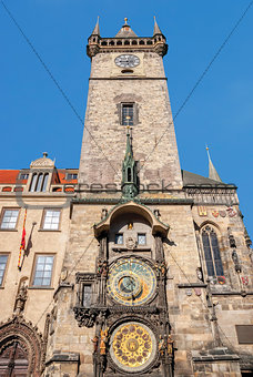 Astronomical Clock (Orloj) in the Old Town of Prague.