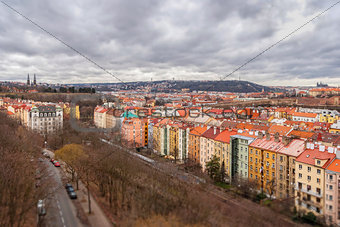 Prague panorama view from Vysehrad, Shallow depth of field