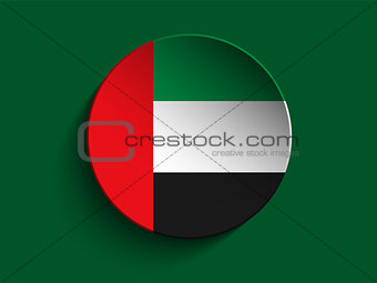Emirates Flag Paper Circle Shadow Button
