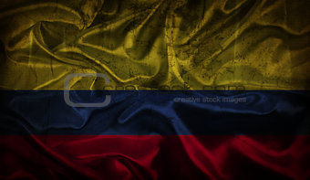 Grunge Colombian flag background