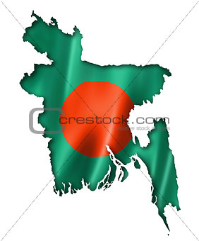Bangladesh flag map