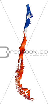 Chilean flag map