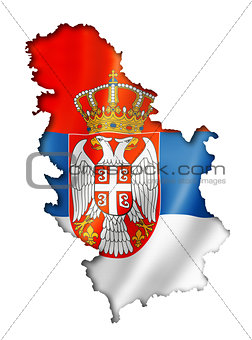 Serbian flag map