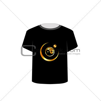 T Shirt Template- yin yang symbol