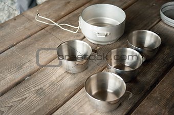 Tin cups 