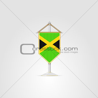 Illustration of national symbols of Caribbean countries. Jamaica.