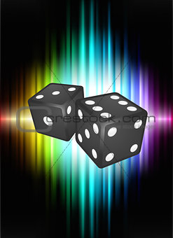 Dice on Abstract Spectrum Background 