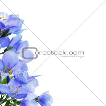 Blue Flowers Border