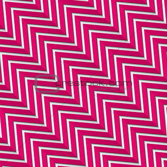 Seamless zigzag wide magenta with long shadow and fold