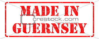 Made in Guernsey - inscription on Red Rubber Stamp.