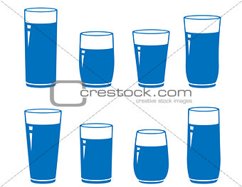 glass of water set