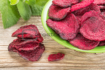 red beet chips