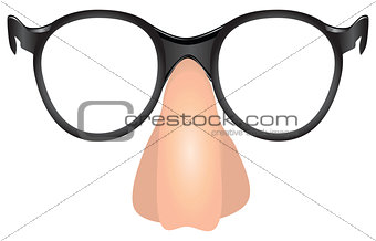 Nose with glasses