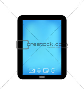 Tablet computer with panel navigation, smart device isolated