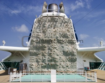 Climbing Wall On Cruiseship