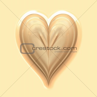 soft gold heart